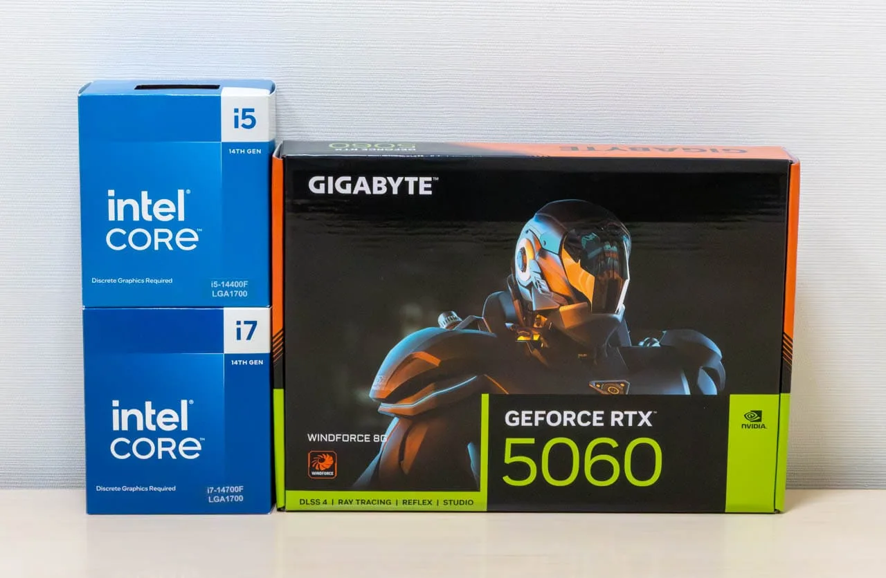 Core i5-14400F/i7-14700FとRTX 5060のゲーム性能をベンチマーク